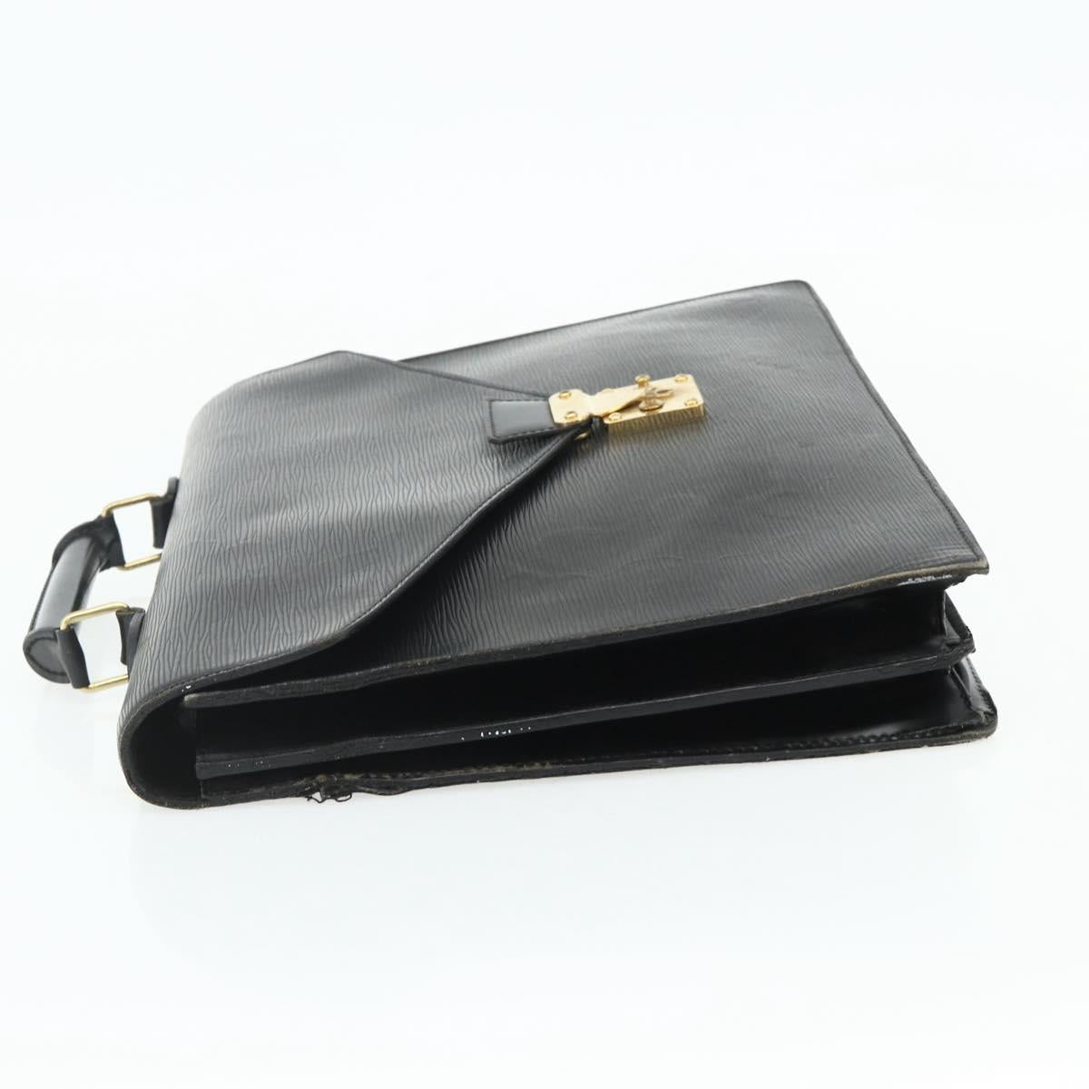 LOUIS VUITTON Epi Serviette Ambassador Business Bag Black M54412 LV Auth bs35128
