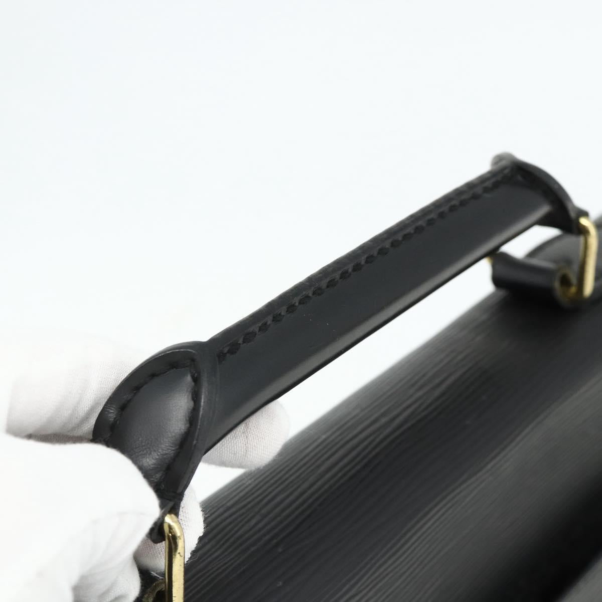 LOUIS VUITTON Epi Serviette Ambassador Business Bag Black M54412 LV Auth bs35128