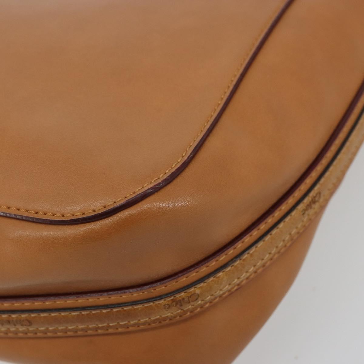 Chloe Tote Bag Leather Beige Gold Auth bs35139