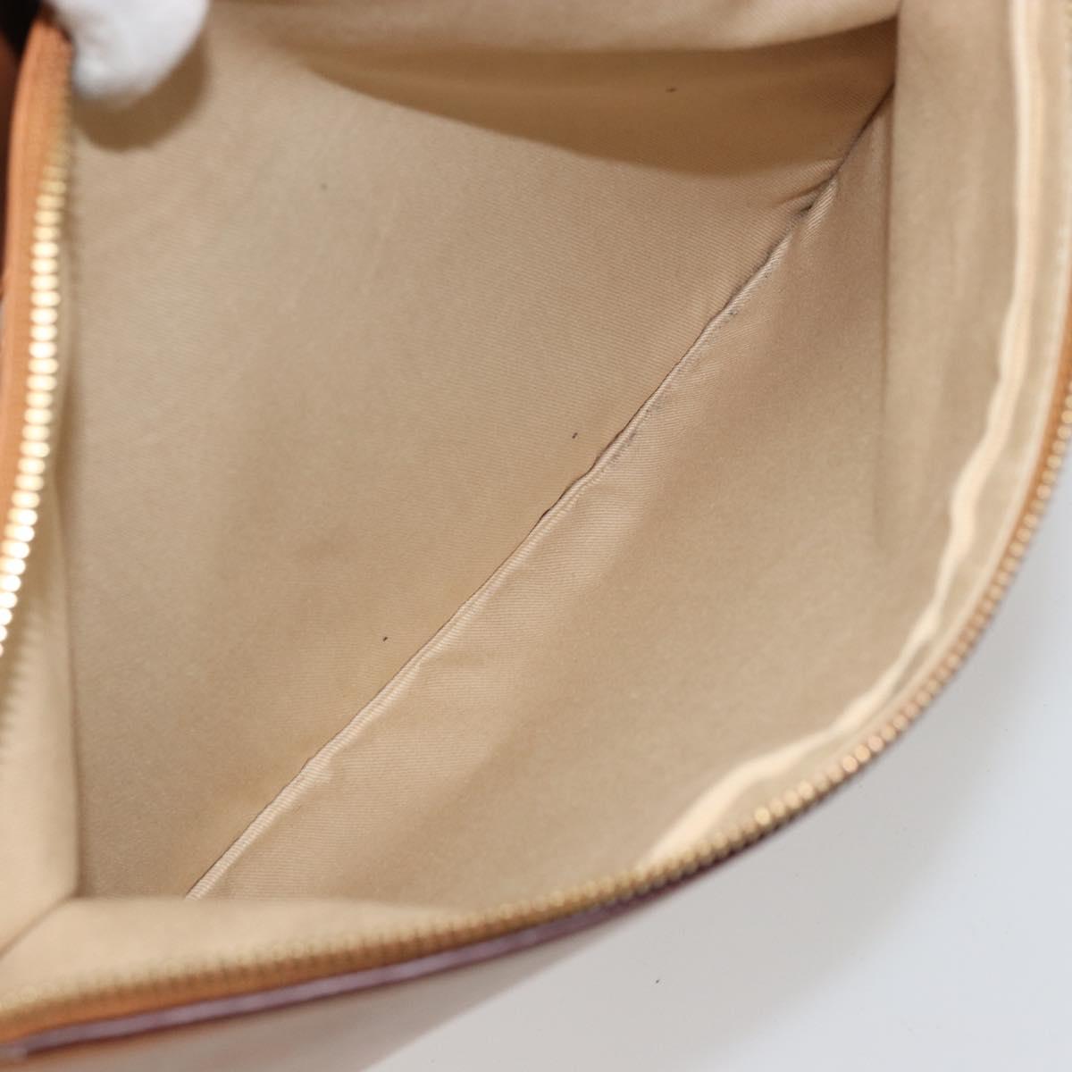 Chloe Tote Bag Leather Beige Gold Auth bs35139