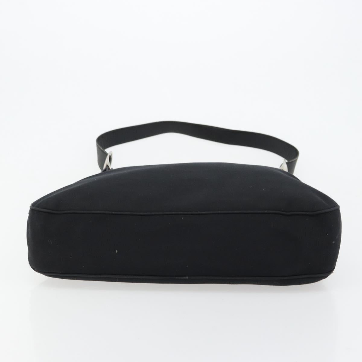 Salvatore Ferragamo Vala Shoulder Bag Canvas Black Silver Auth bs35141