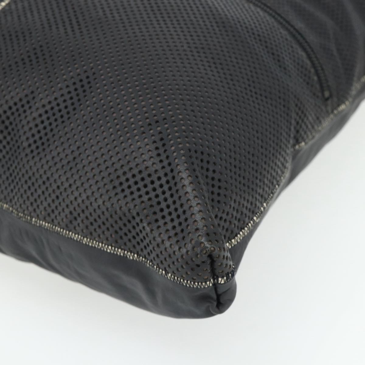 BOTTEGA VENETA INTRECCIATO Shoulder Bag Leather 2way Black Auth bs35143
