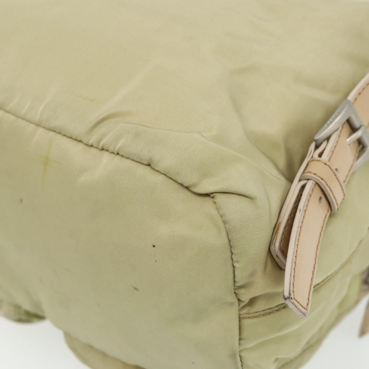 PRADA Backpack Nylon Khaki Silver Auth bs35144