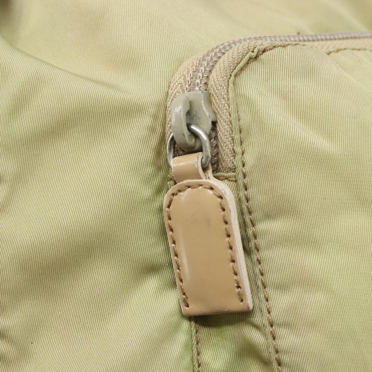 PRADA Backpack Nylon Khaki Silver Auth bs35144