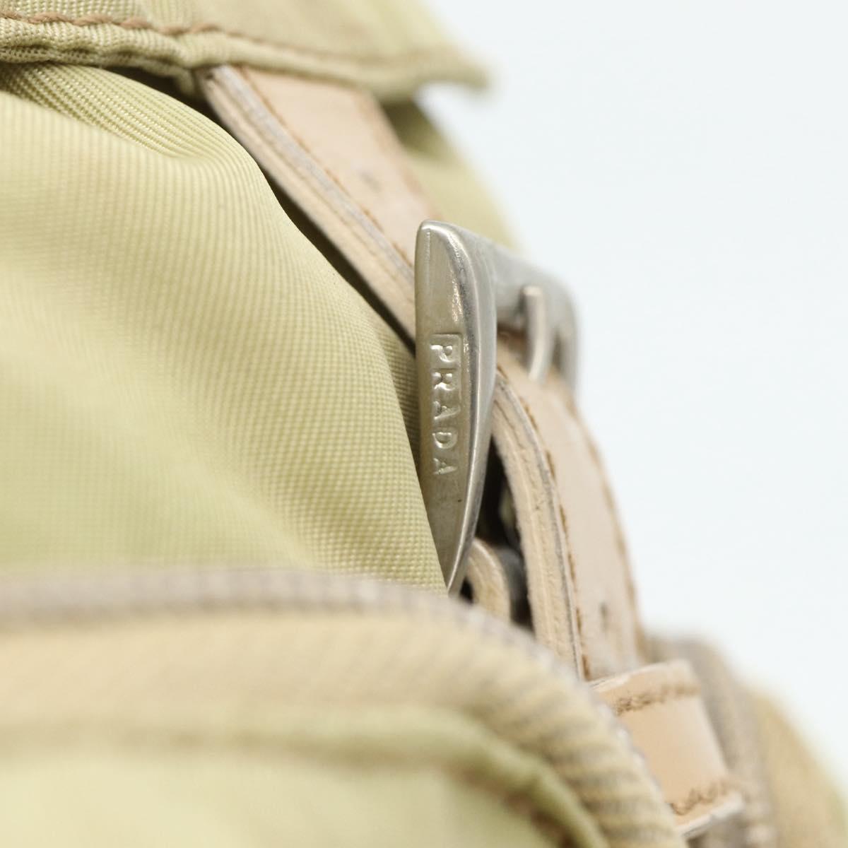 PRADA Backpack Nylon Khaki Silver Auth bs35144