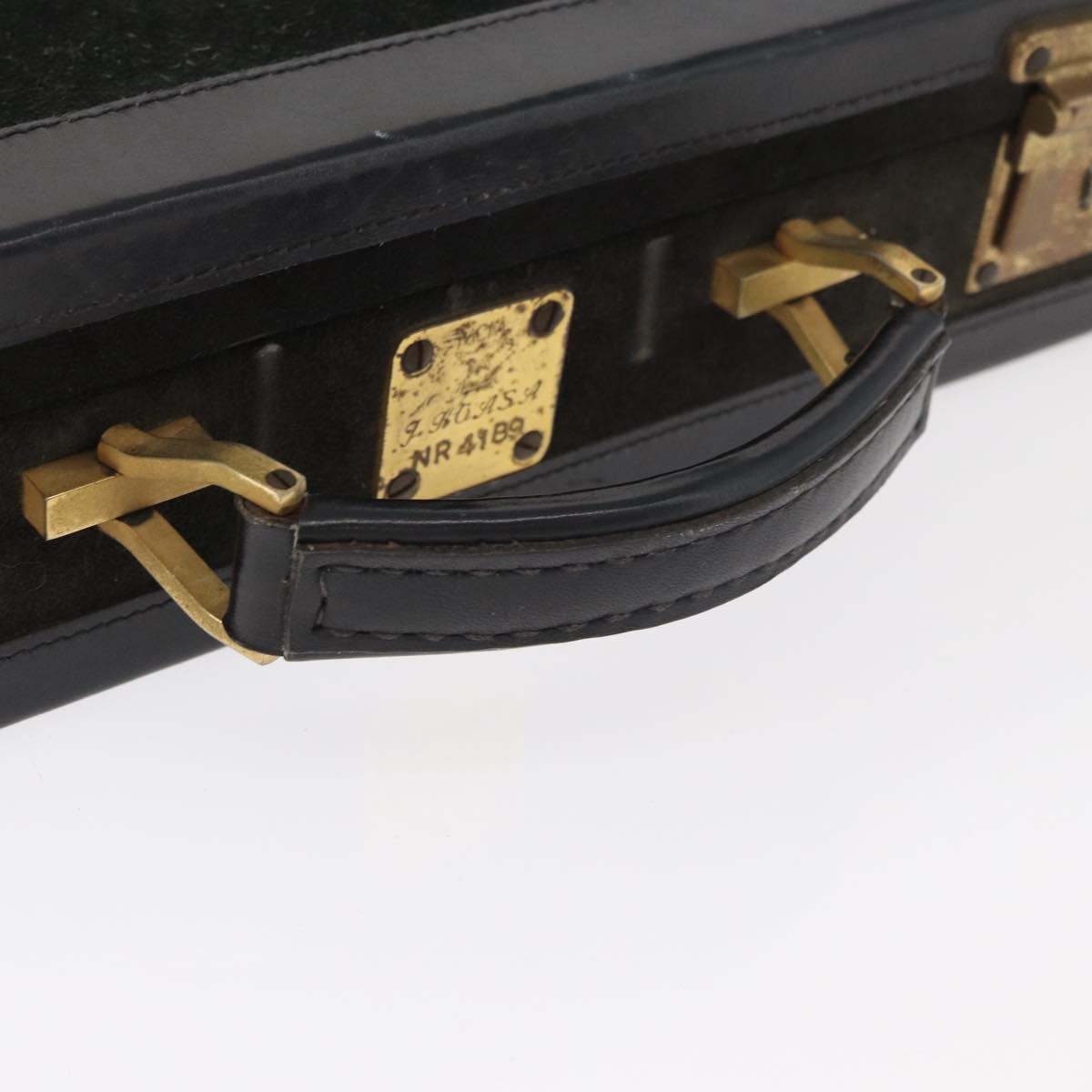 MCM Trunk Suede Black Gold Auth bs35151