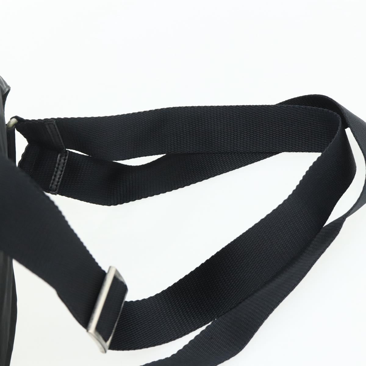 PRADA Backpack Nylon Black Silver Auth bs35153