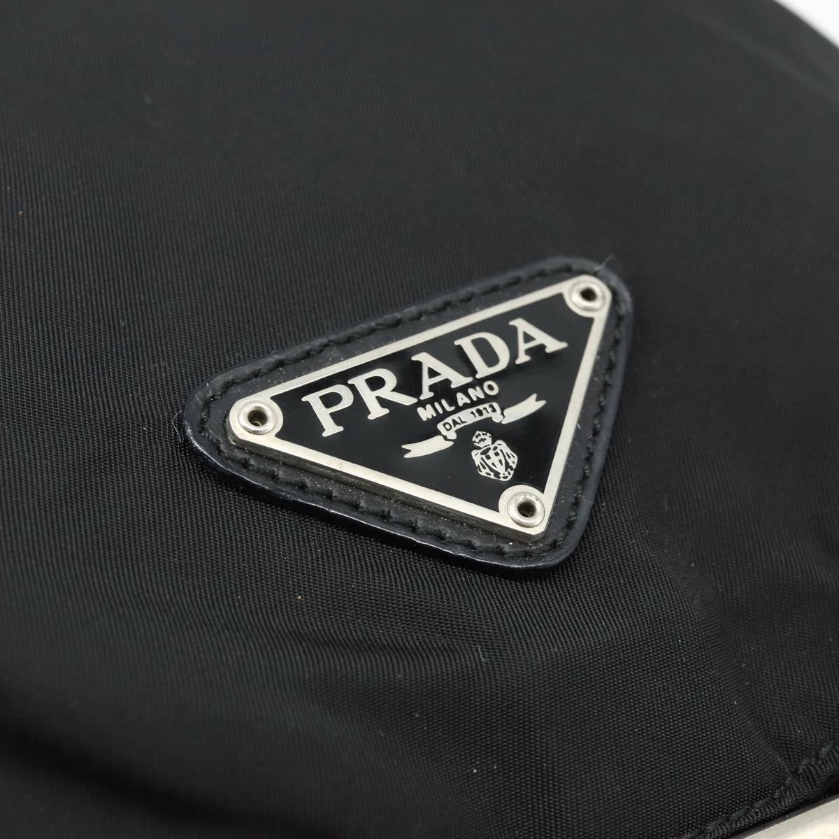 PRADA Backpack Nylon Black Silver Auth bs35153