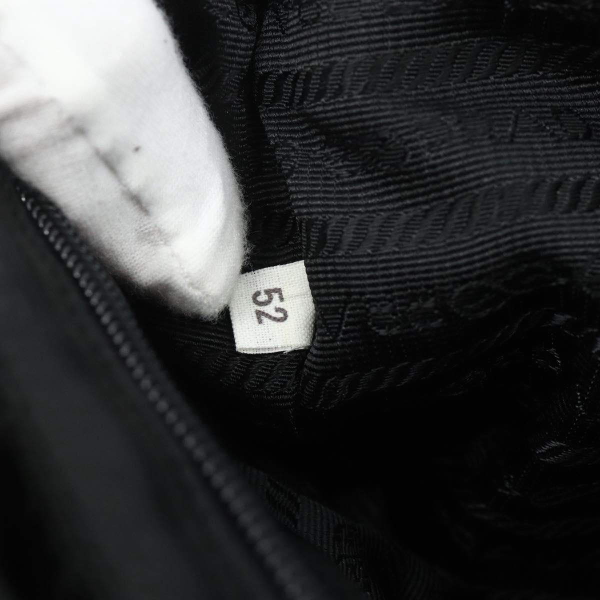 PRADA Backpack Nylon Black Silver Auth bs35153