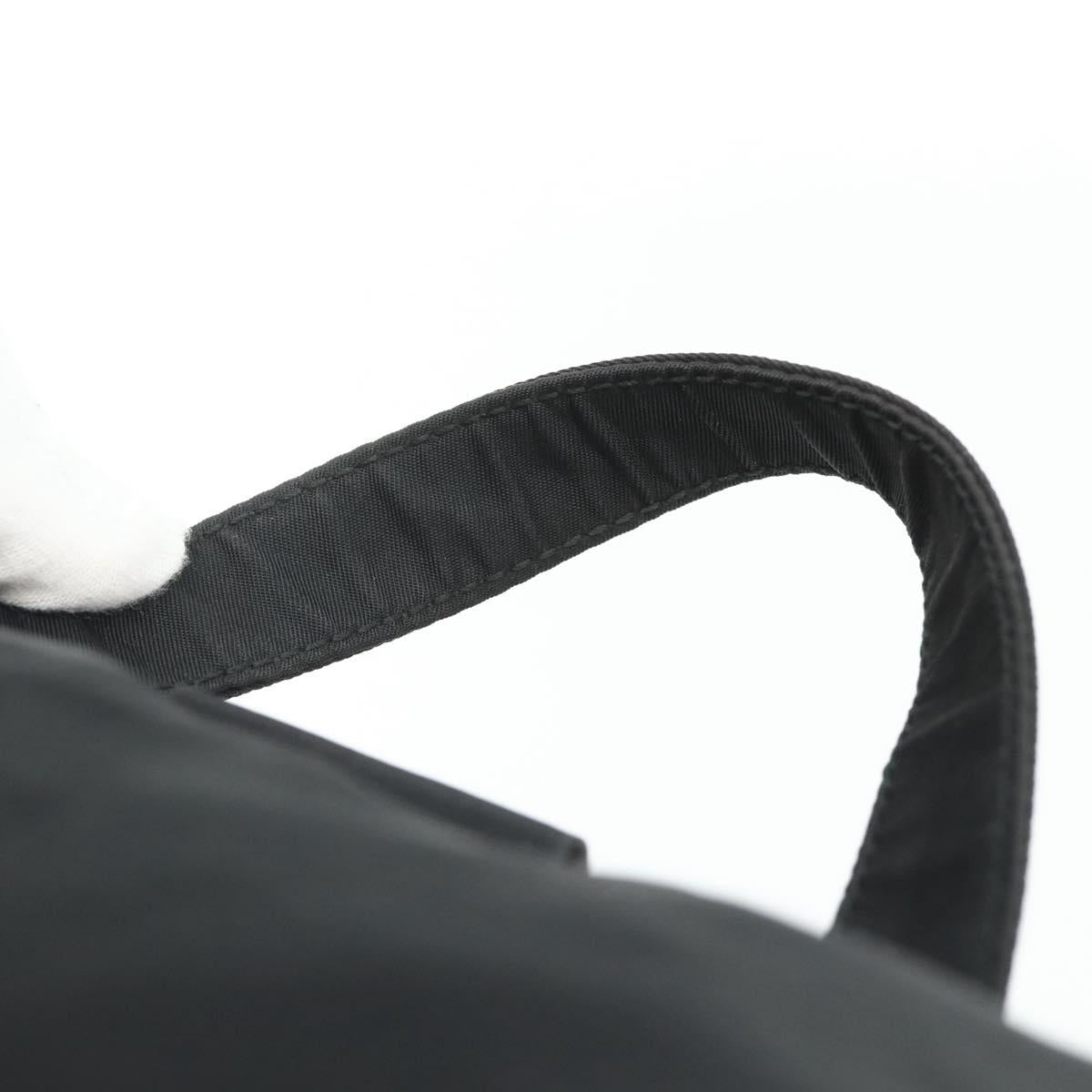 PRADA Backpack Nylon Black Silver Auth bs35153