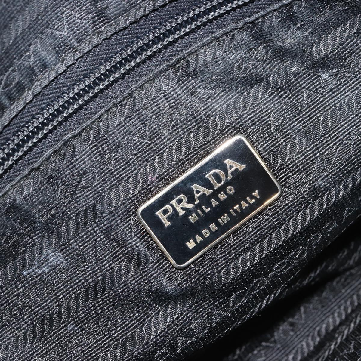 PRADA Chain Hand Bag Nylon Purple Gold Auth bs35155