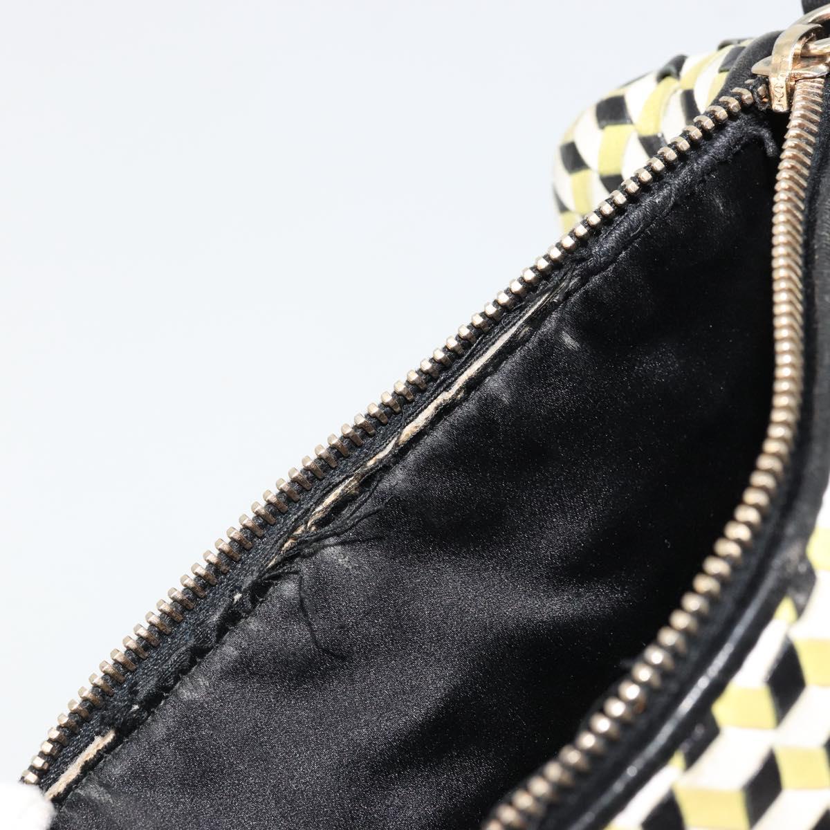 PRADA Shoulder Bag Leather Yellow Gold Auth bs35156