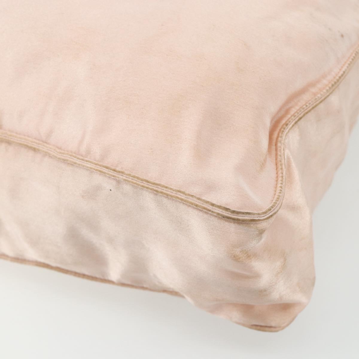 CHANEL Tote Bag Satin Gold Pink CC Auth bs35157