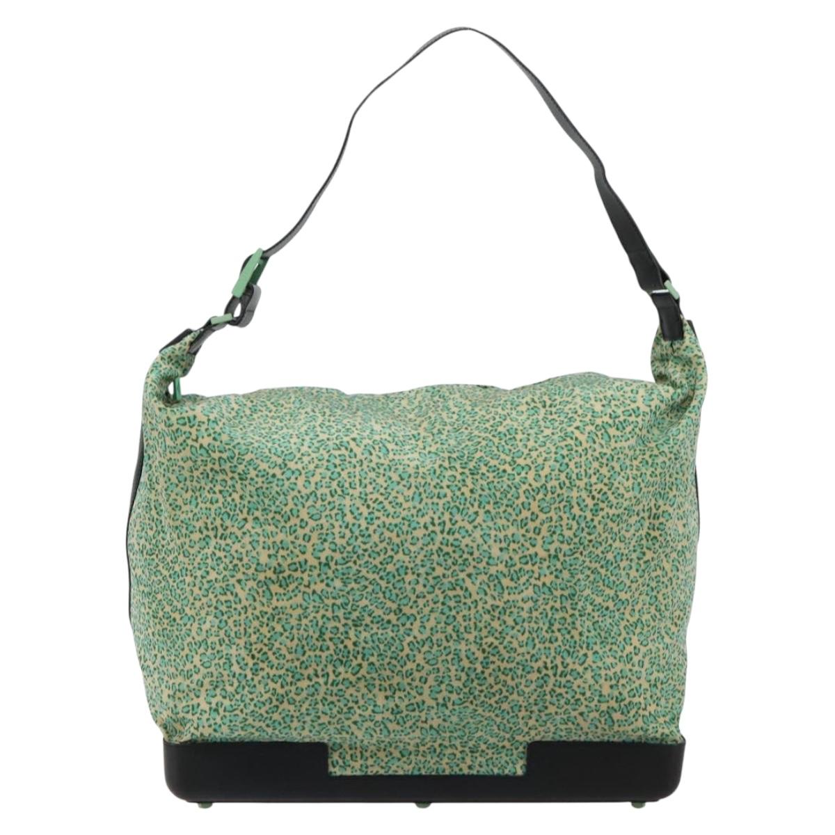 BOTTEGA VENETA Shoulder Bag Nylon Green Auth bs35159