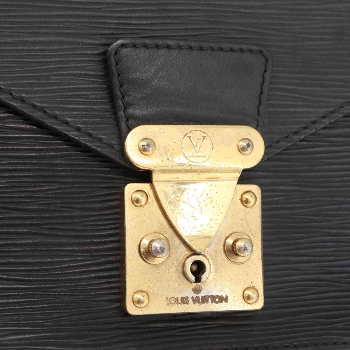 LOUIS VUITTON Epi Monceau 28 Hand Bag Black M52122 LV Auth bs35160