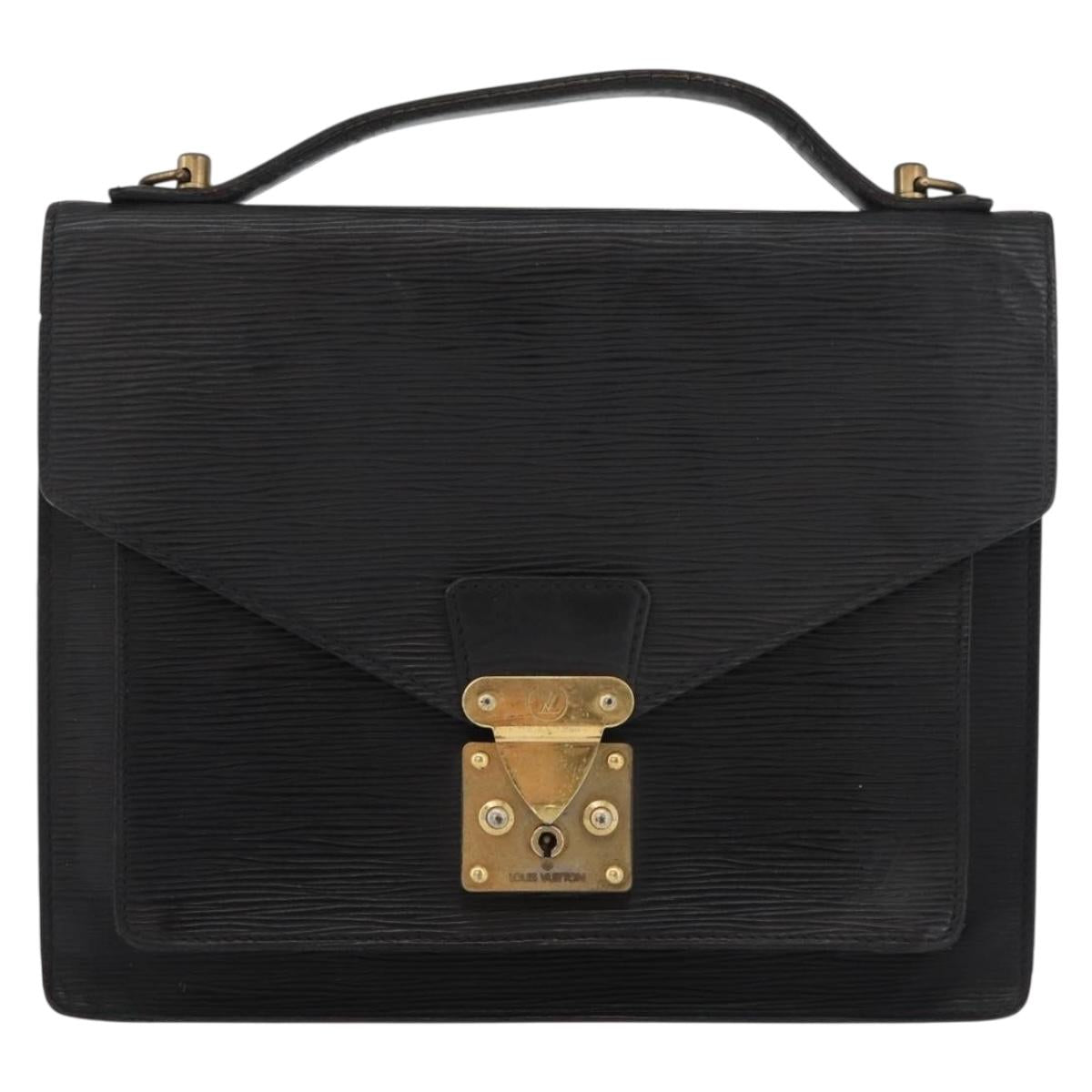 LOUIS VUITTON Epi Monceau 28 Hand Bag Black M52122 LV Auth bs35160