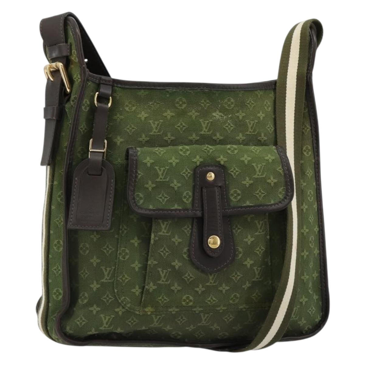 LOUIS VUITTON Monogram Mini Besace Mary Kate Bag TST Khaki M92322 Auth bs35166