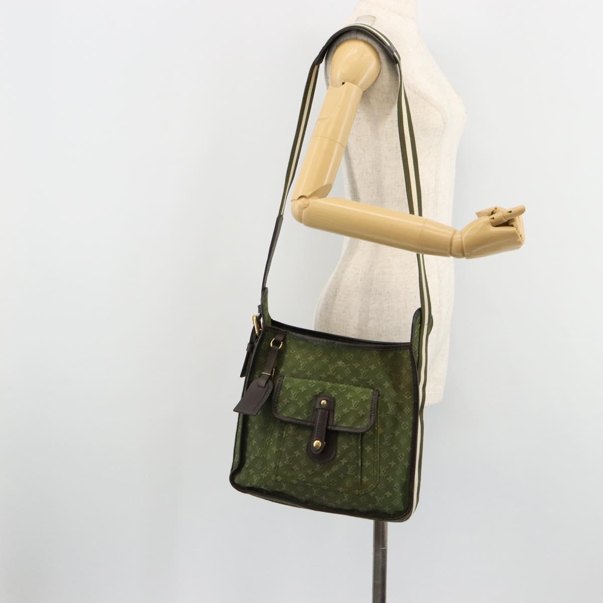 LOUIS VUITTON Monogram Mini Besace Mary Kate Bag TST Khaki M92322 Auth bs35166