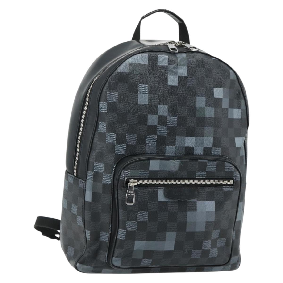 LOUIS VUITTON Damier Graphite Pixel George Backpack N40084 LV Auth bs35170