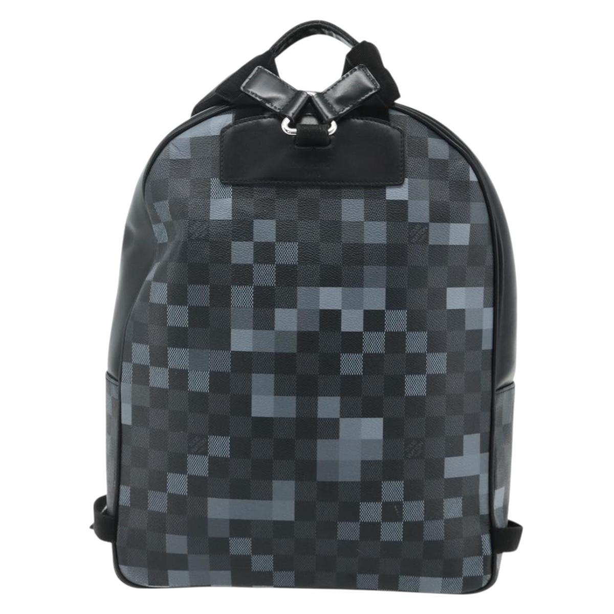 LOUIS VUITTON Damier Graphite Pixel George Backpack N40084 LV Auth bs35170