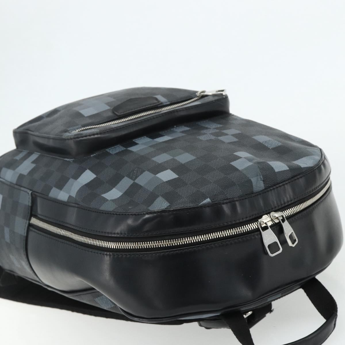 LOUIS VUITTON Damier Graphite Pixel George Backpack N40084 LV Auth bs35170