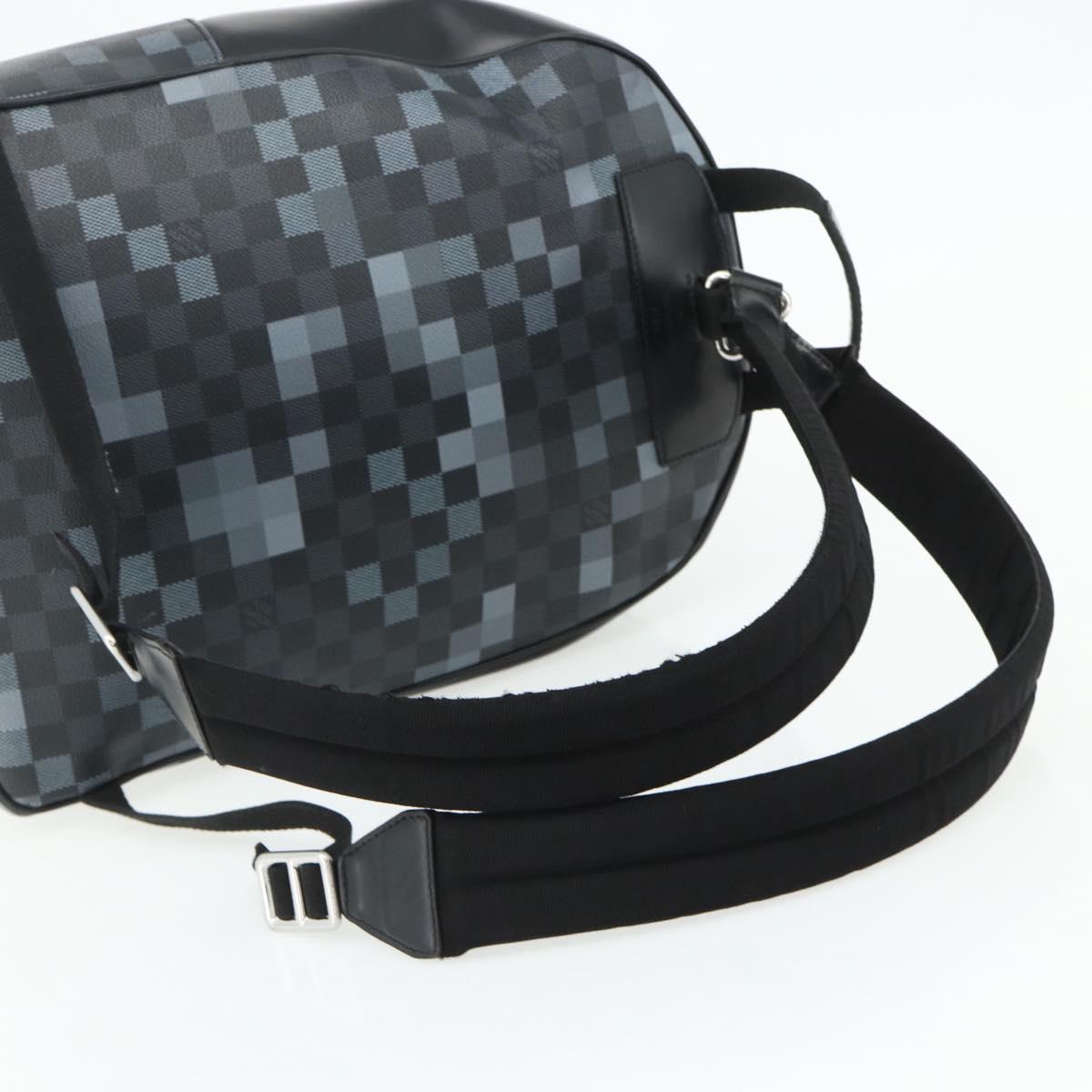 LOUIS VUITTON Damier Graphite Pixel George Backpack N40084 LV Auth bs35170