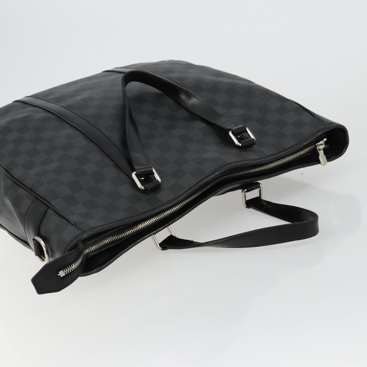 LOUIS VUITTON Damier Graphite Tadao PM Shoulder Bag 2way N41259 LV Auth bs35171