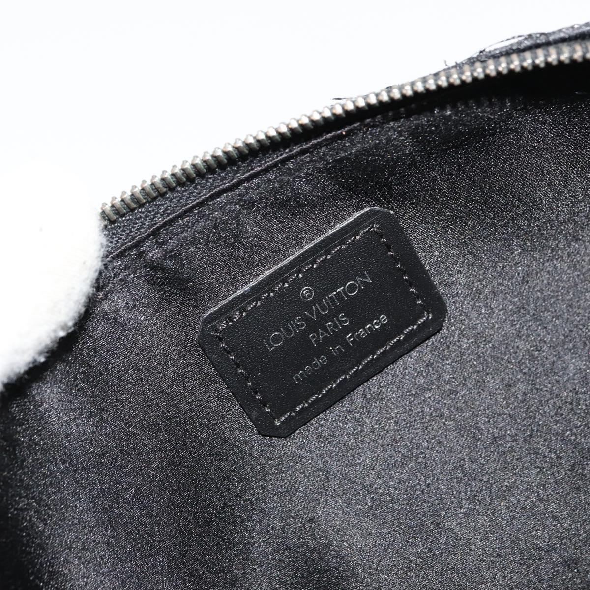 LOUIS VUITTON Monogram Satin Little Alma Hand Bag Black M92146 LV Auth bs35176