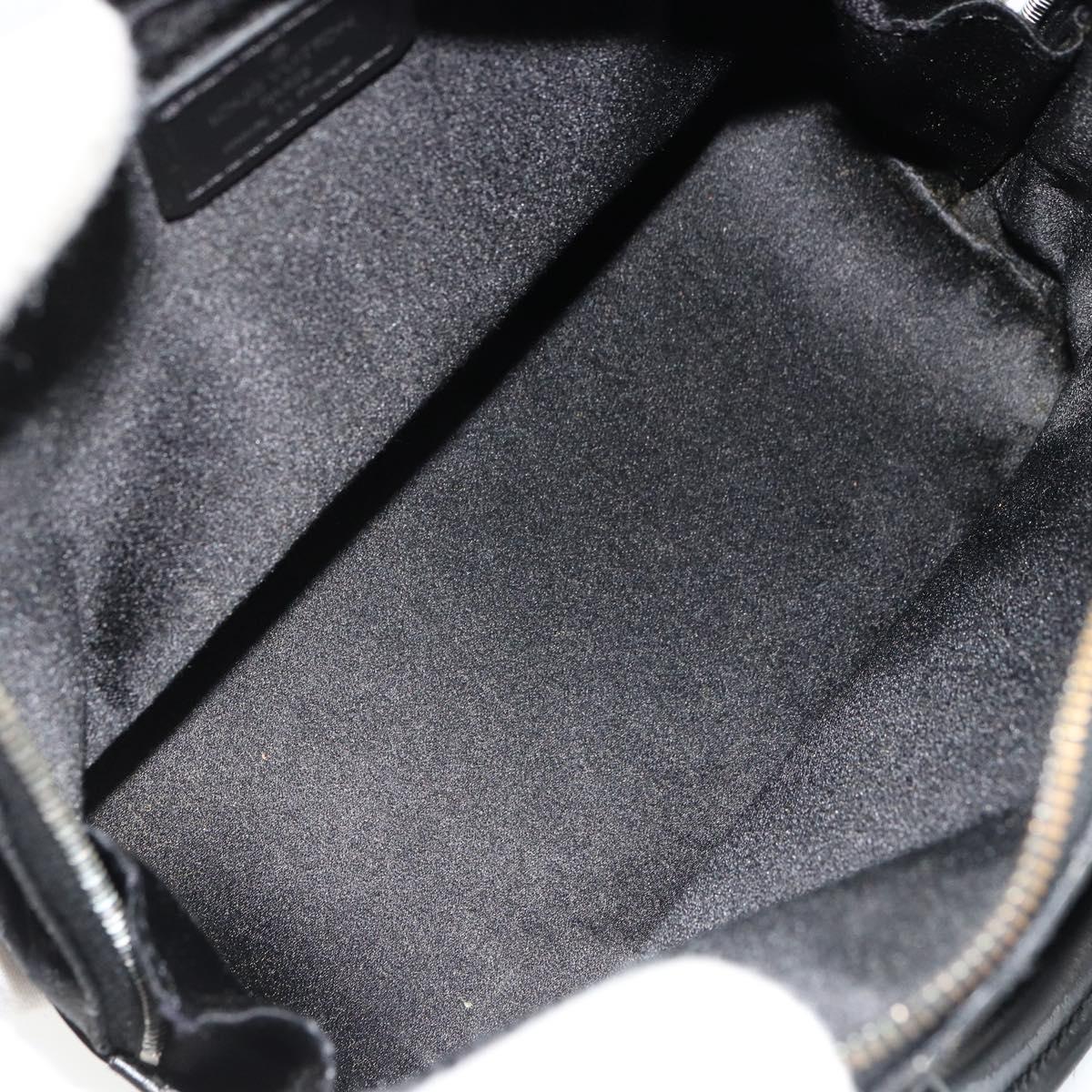 LOUIS VUITTON Monogram Satin Little Alma Hand Bag Black M92146 LV Auth bs35176