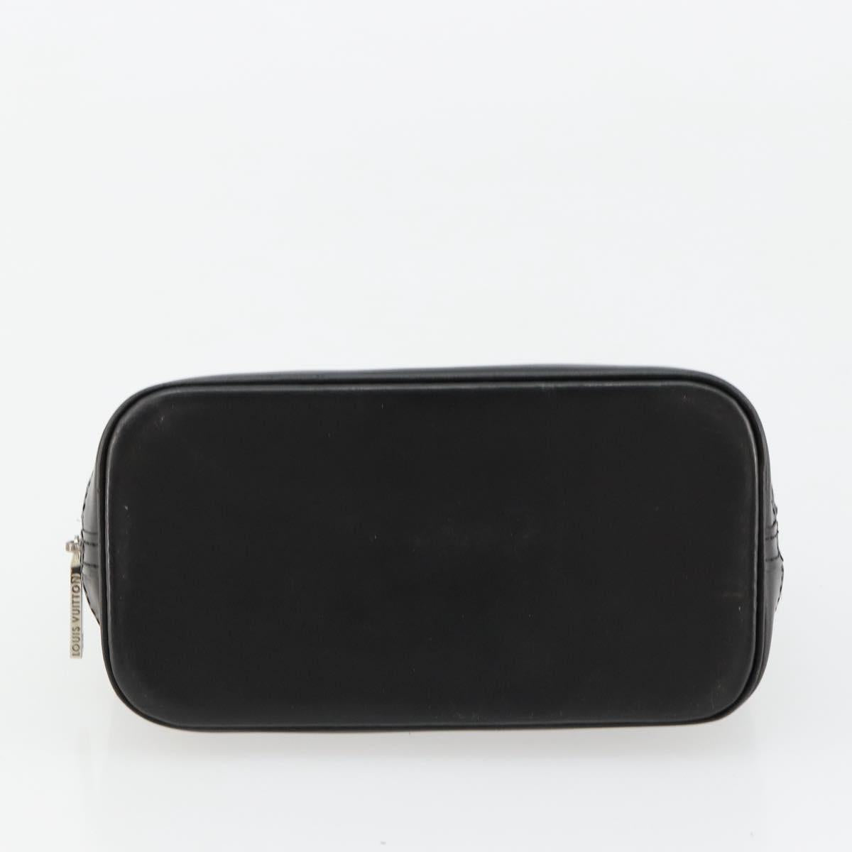 LOUIS VUITTON Monogram Satin Little Alma Hand Bag Black M92146 LV Auth bs35176