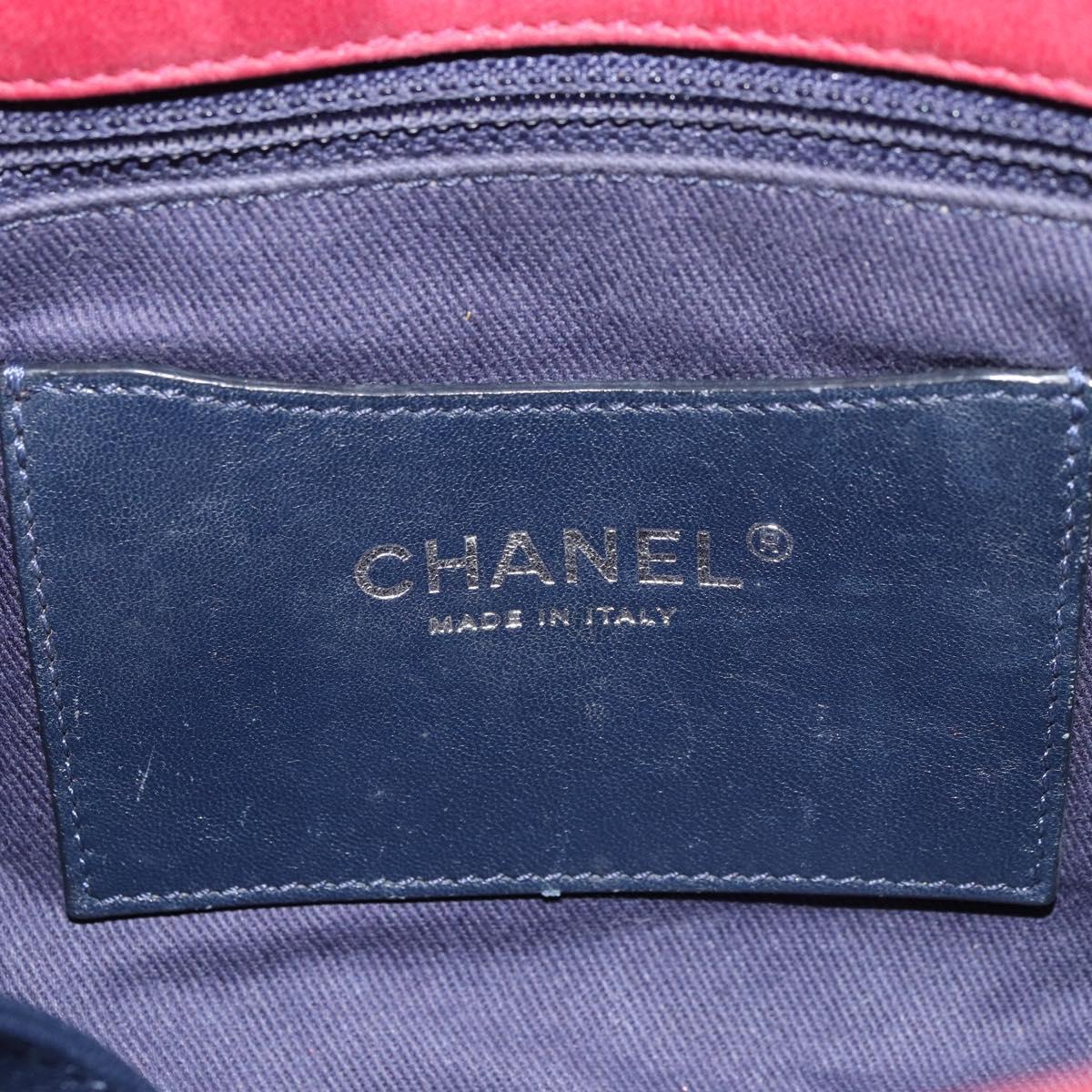CHANEL Matelasse Chain Tote Bag Leather Pink Silver CC Auth bs35180