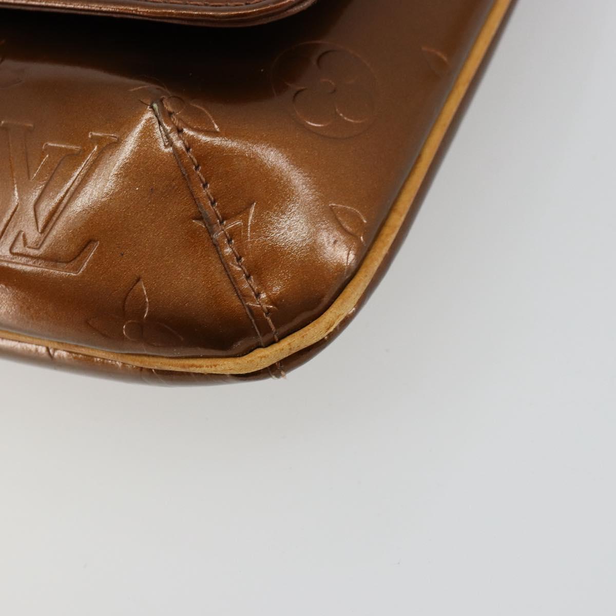 LOUIS VUITTON Monogram Vernis Thompson Street Bag Bronze M91124 LV Auth bs35184