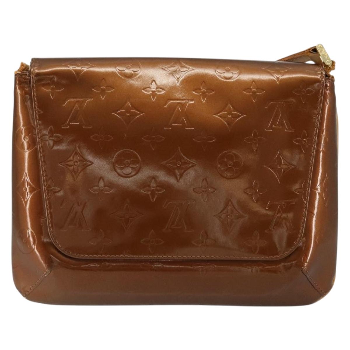 LOUIS VUITTON Monogram Vernis Thompson Street Bag Bronze M91124 LV Auth bs35184