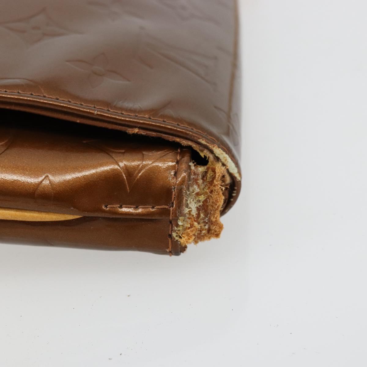 LOUIS VUITTON Monogram Vernis Thompson Street Bag Bronze M91124 LV Auth bs35184