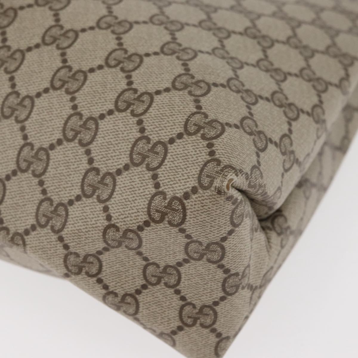 GUCCI GG Supreme Tote Bag PVC Beige 41 02 109 Auth bs35186