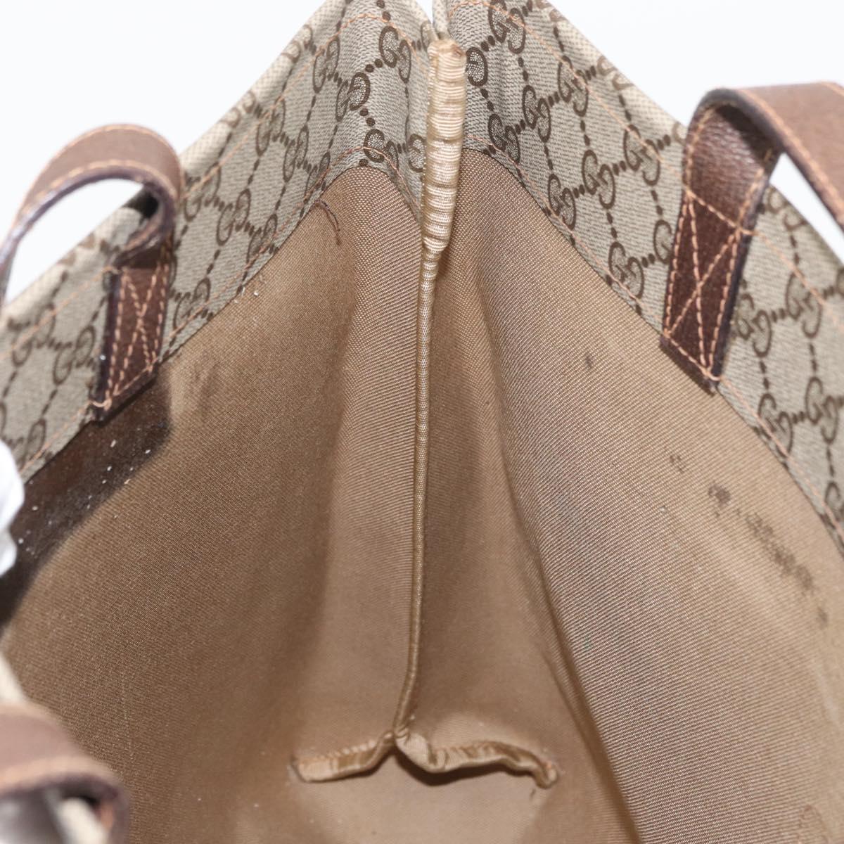 GUCCI GG Supreme Tote Bag PVC Beige 41 02 109 Auth bs35186