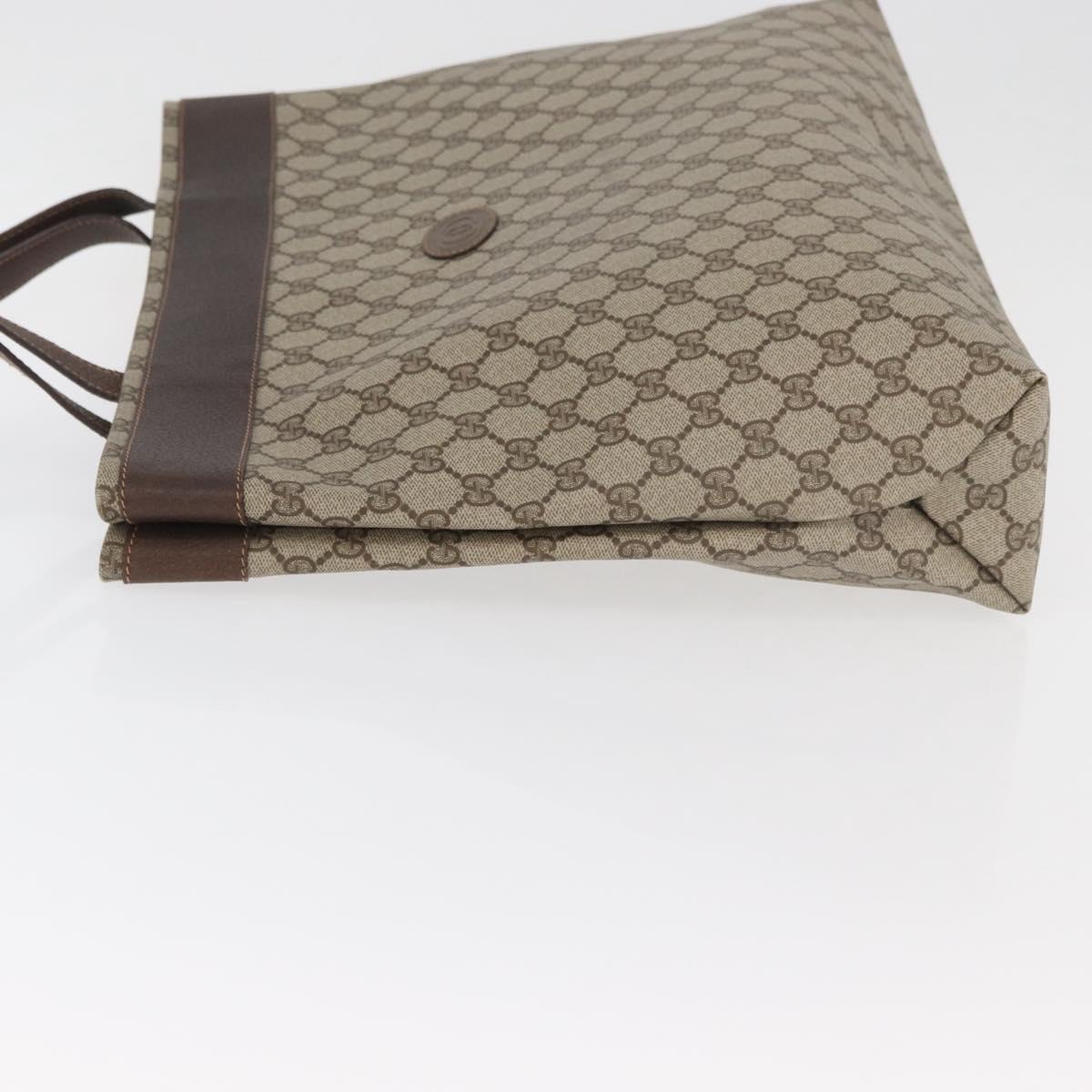 GUCCI GG Supreme Tote Bag PVC Beige 41 02 109 Auth bs35186