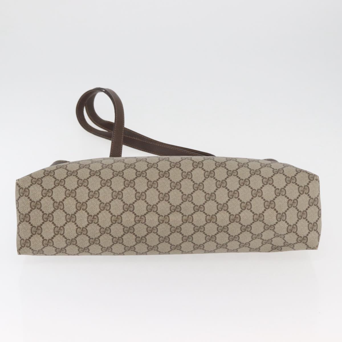 GUCCI GG Supreme Tote Bag PVC Beige 41 02 109 Auth bs35186
