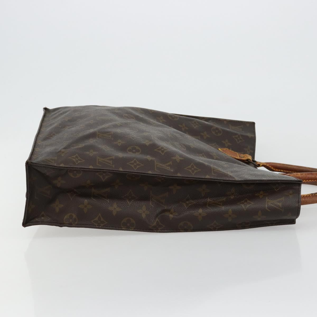 LOUIS VUITTON Monogram Sac Plat Hand Bag M51140 LV Auth bs35196