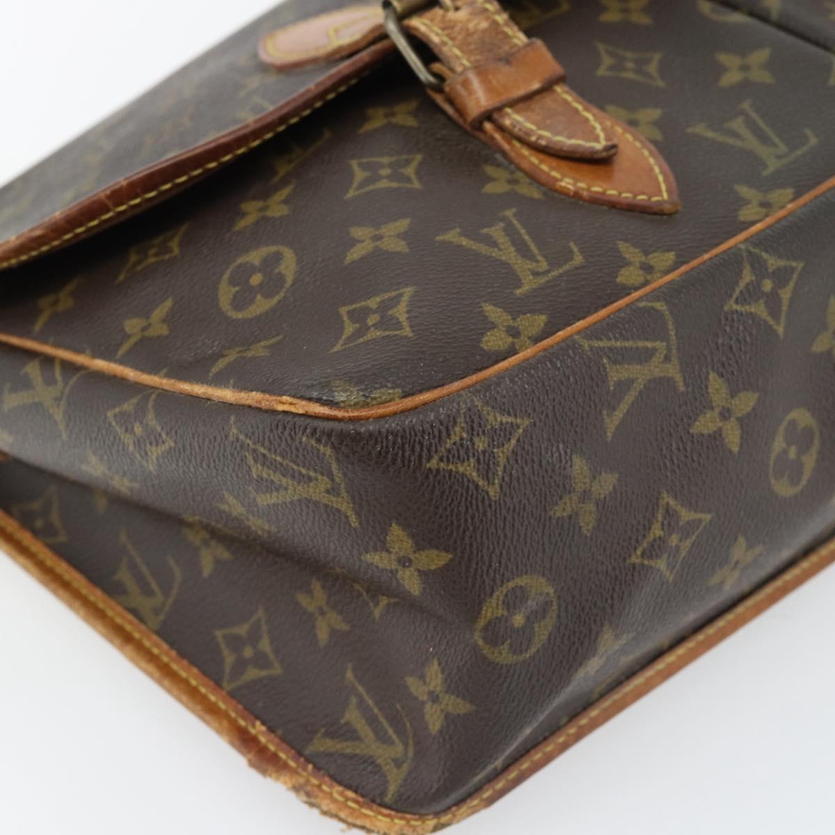 LOUIS VUITTON Monogram Gibeciere GM Shoulder Bag M42246 LV Auth bs35198