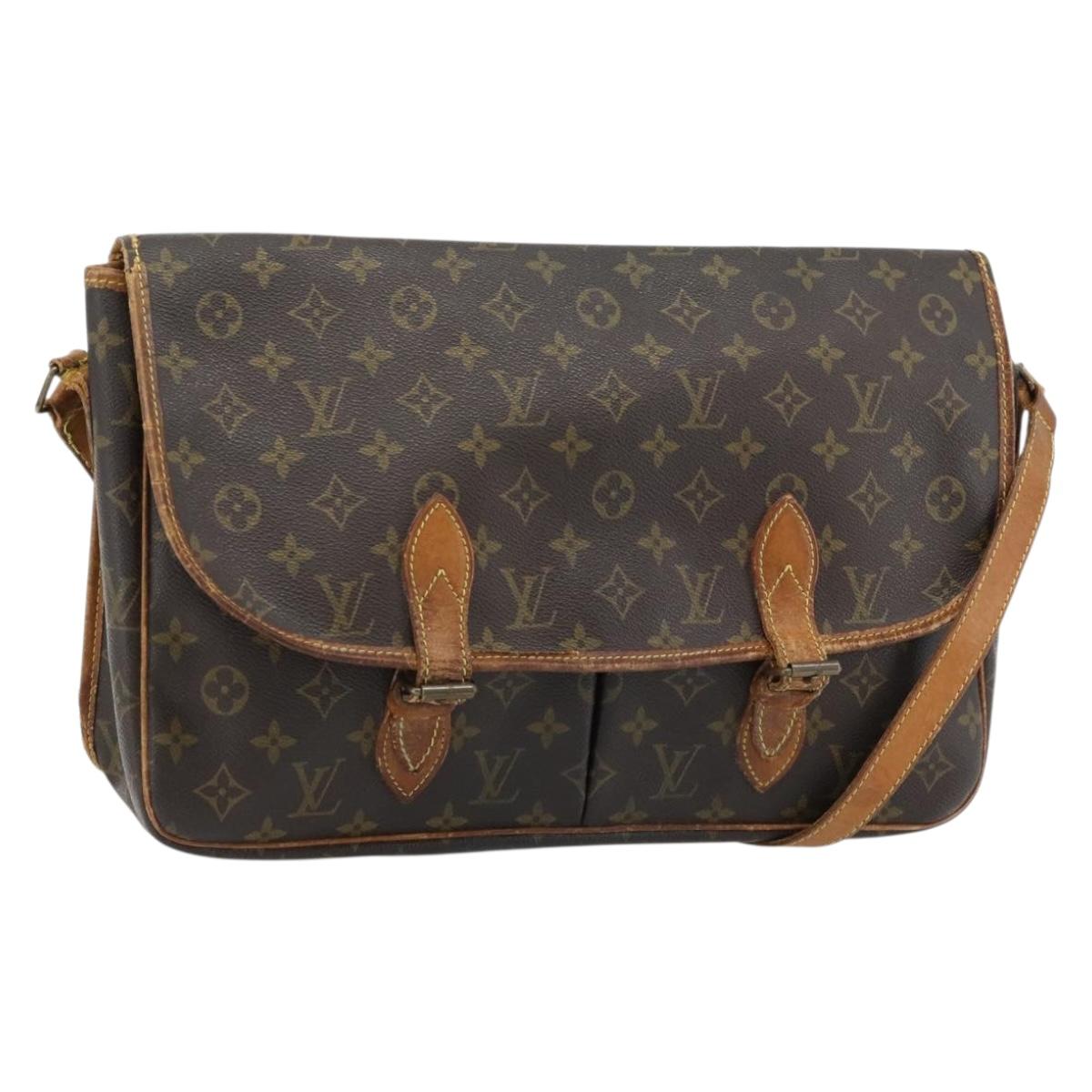 LOUIS VUITTON Monogram Gibeciere GM Shoulder Bag M42246 LV Auth bs35198