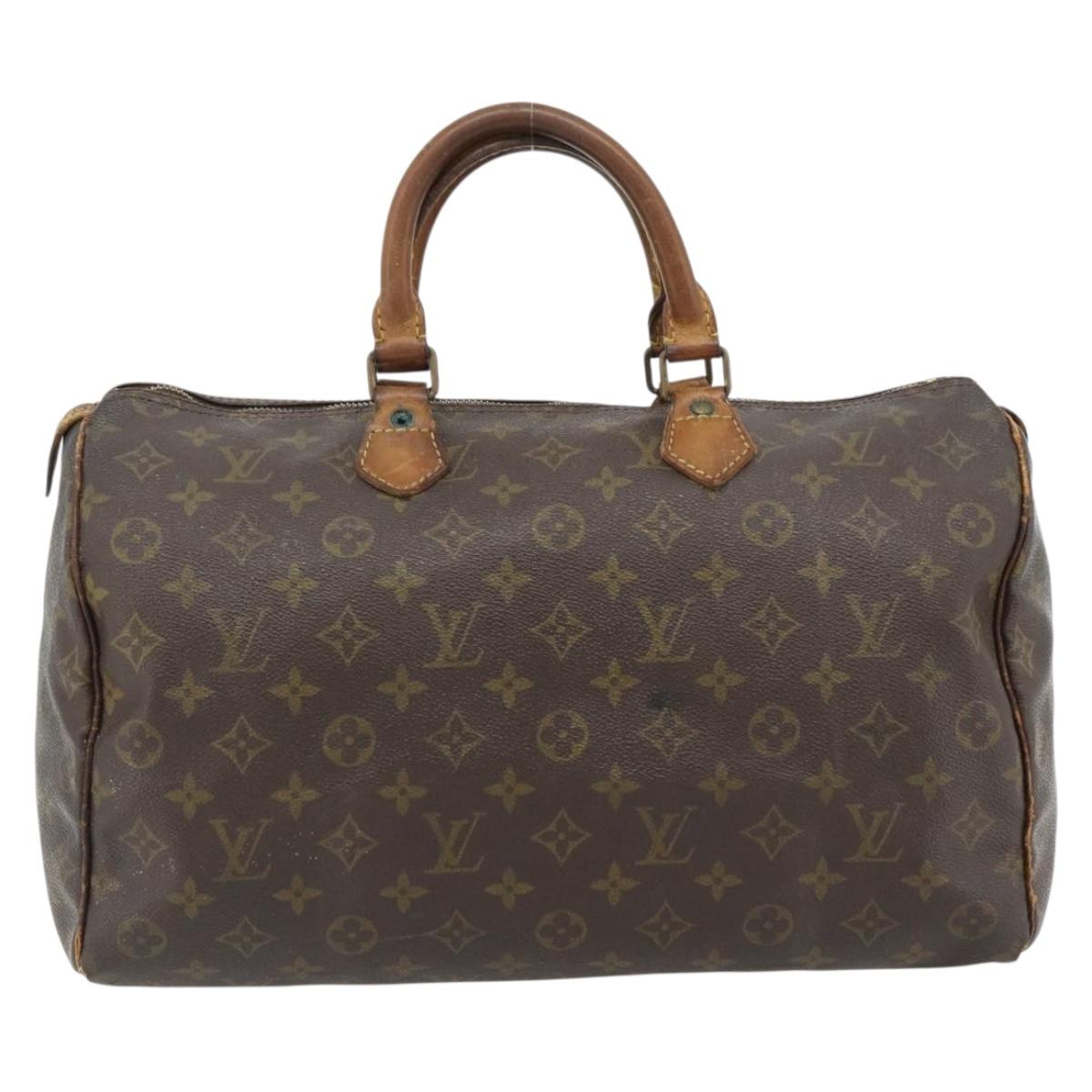 LOUIS VUITTON Monogram Speedy 35 Hand Bag M41524 LV Auth bs35200