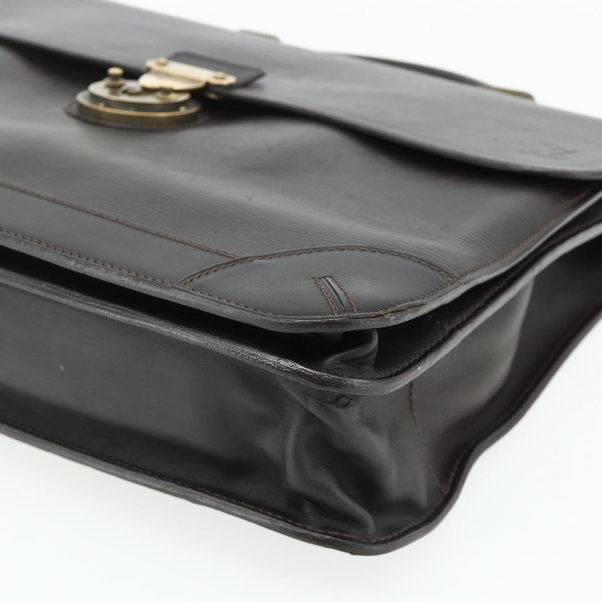 LOUIS VUITTON Utah Apash Briefcase Leather Brown M95452 LV Auth bs35204