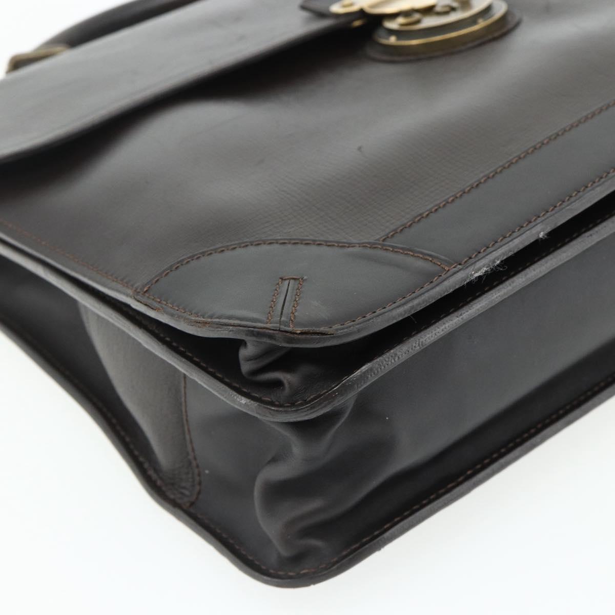 LOUIS VUITTON Utah Apash Briefcase Leather Brown M95452 LV Auth bs35204
