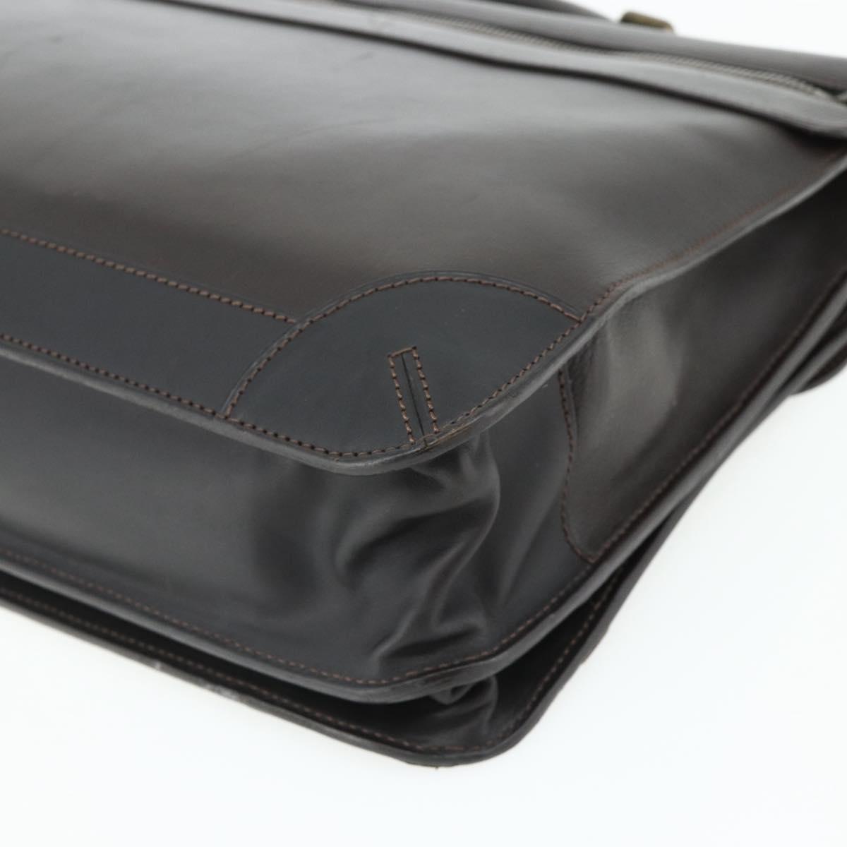 LOUIS VUITTON Utah Apash Briefcase Leather Brown M95452 LV Auth bs35204