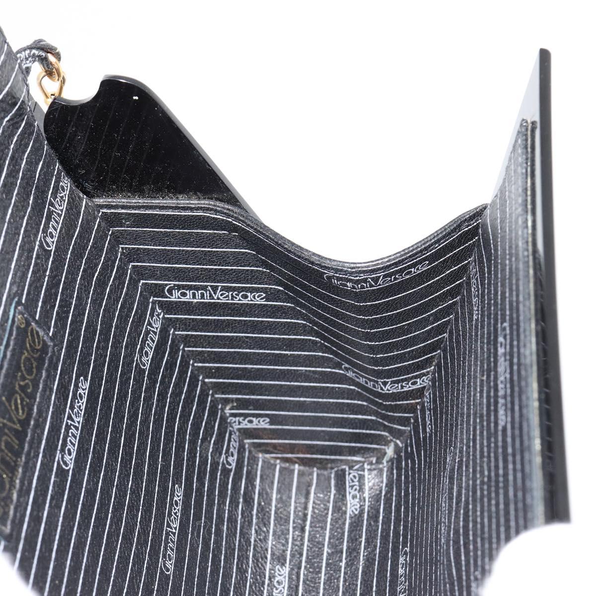 Gianni Versace Shoulder Bag plastic Black Auth bs35208