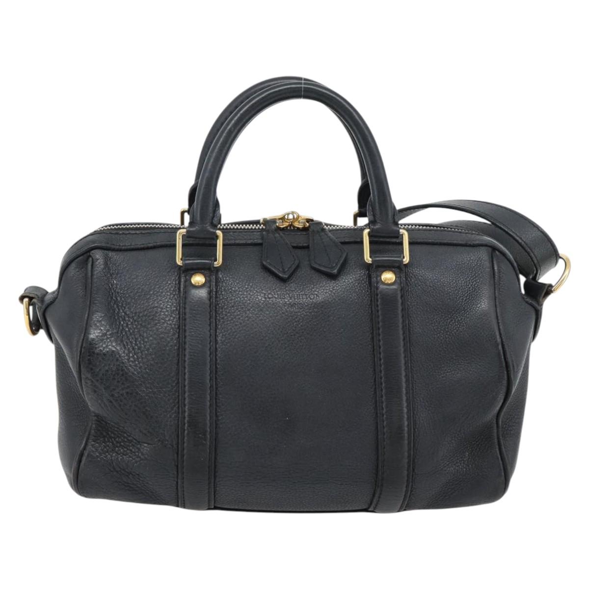 LOUIS VUITTON SC Bag PM Shoulder Bag Leather 2way Black M94694 LV Auth bs35210