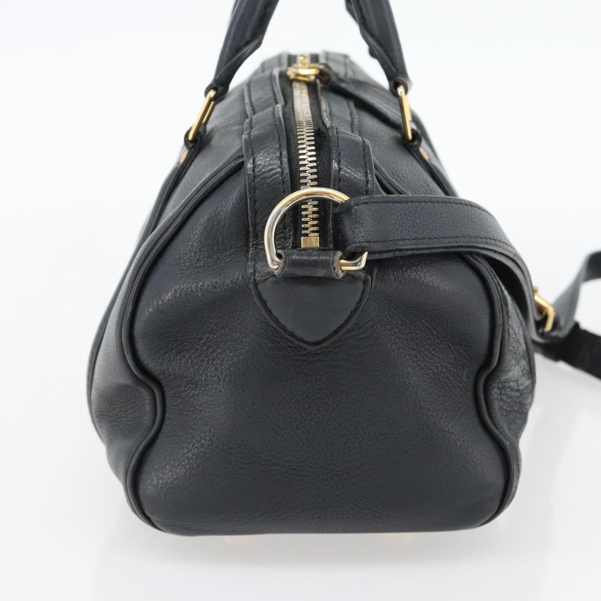 LOUIS VUITTON SC Bag PM Shoulder Bag Leather 2way Black M94694 LV Auth bs35210