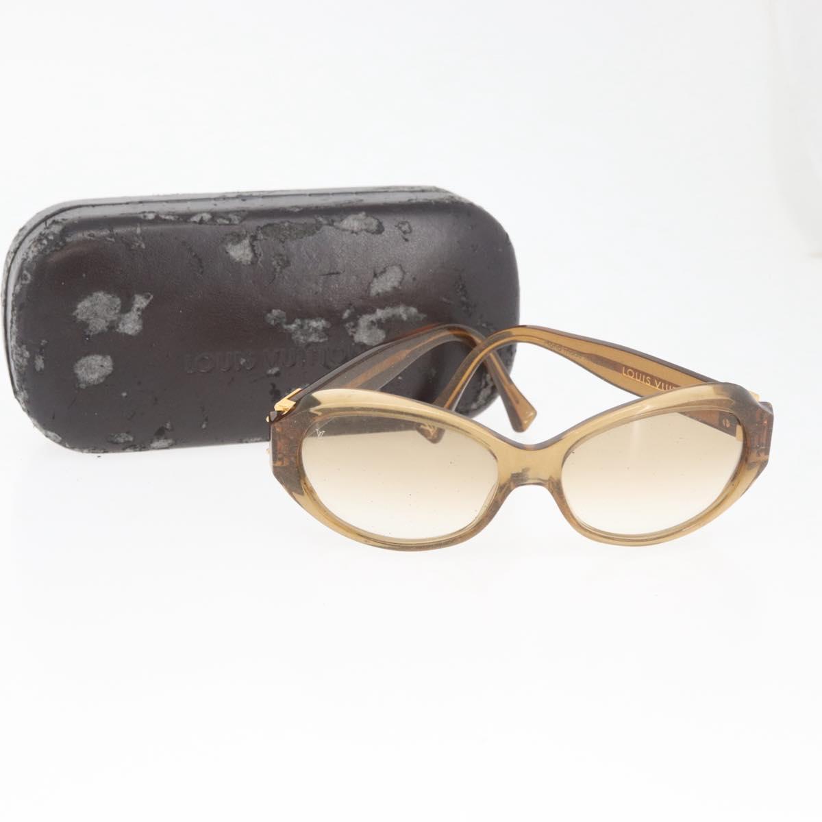 LOUIS VUITTON Supsongron Sunglasses plastic Brown Z0094E LV Auth bs35214