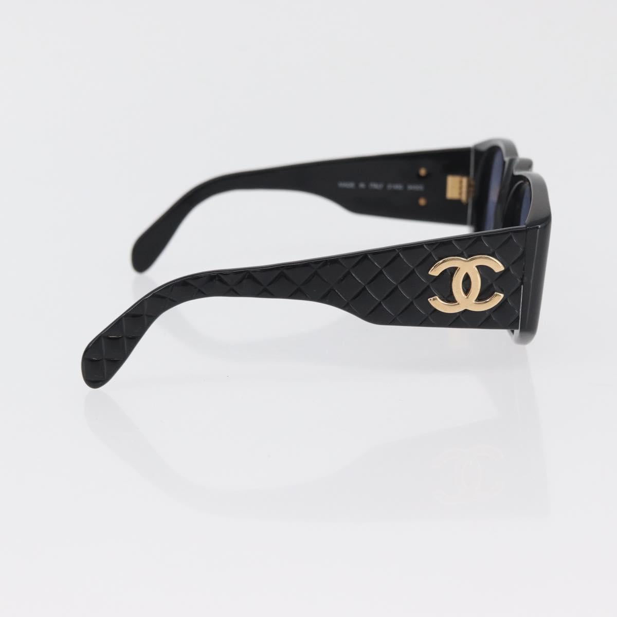 CHANEL Sunglasses plastic 2 Set Black CC Auth bs35217
